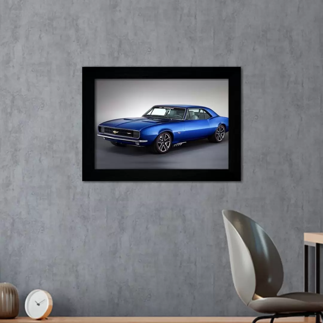 Quadro Decorativo Ford Mustang - Moldura Preta -