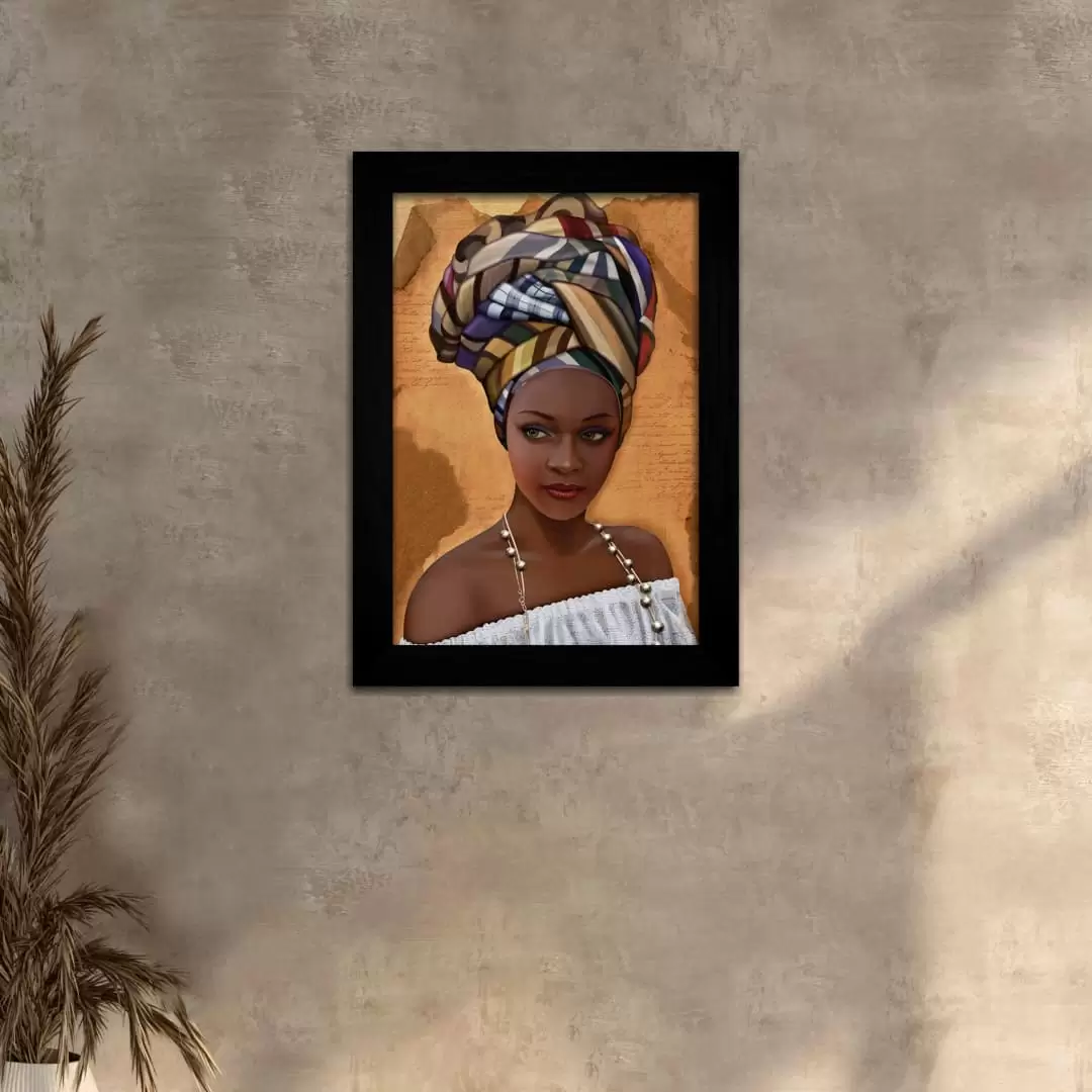 Quadro Decorativo Modelos - Afro30 - Moldura Preta - Quadro Decorativo Modelos - Afro30 - Moldura Preta -