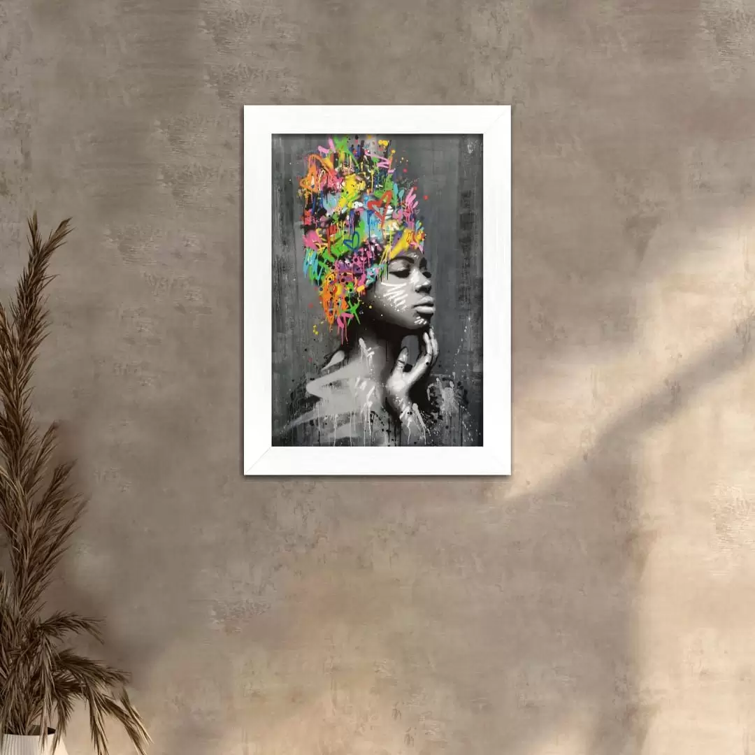 Quadro Decorativo Negra Turbante-Abstrato - Imagem 2