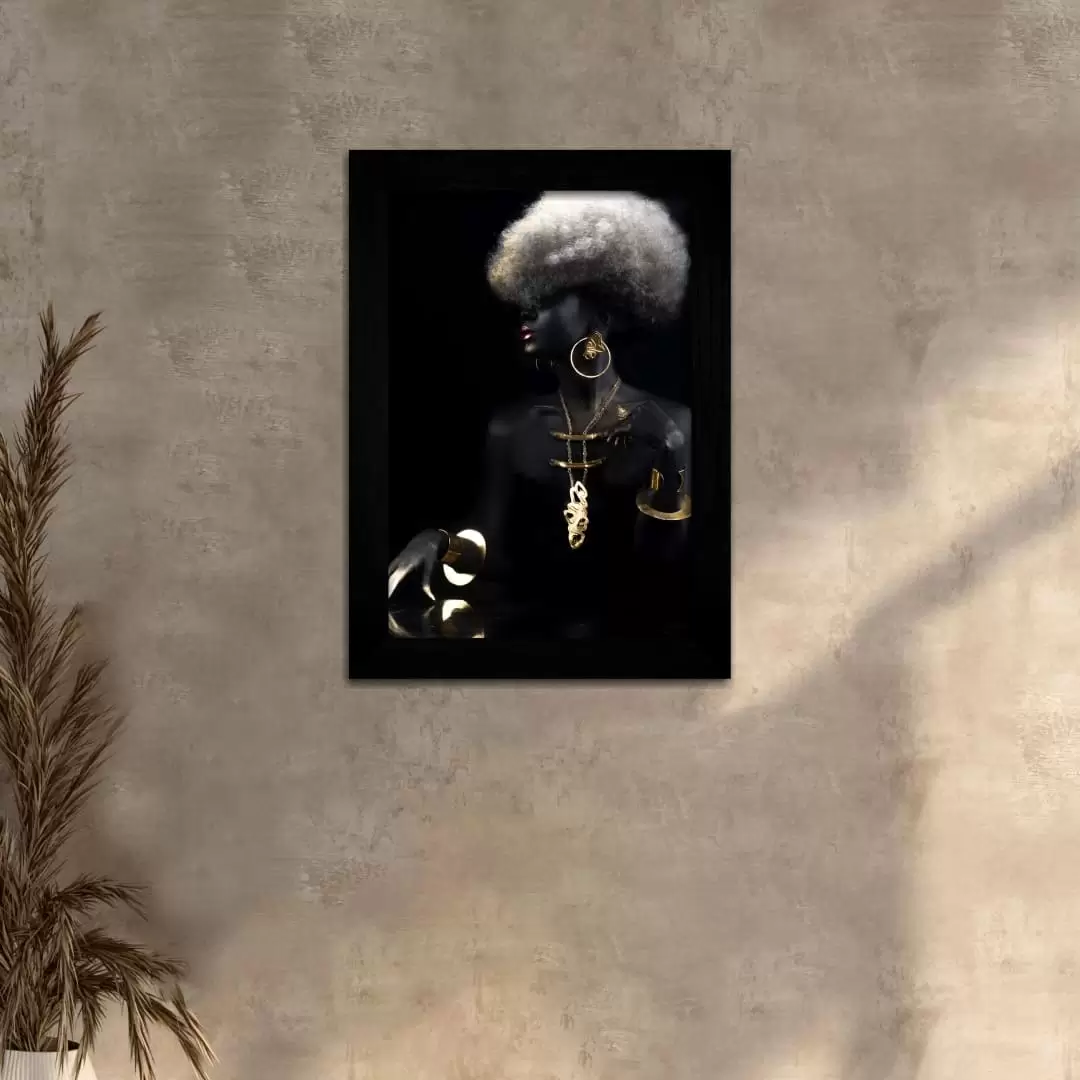 Quadro Decorativo Black Power - Moldura Preta -