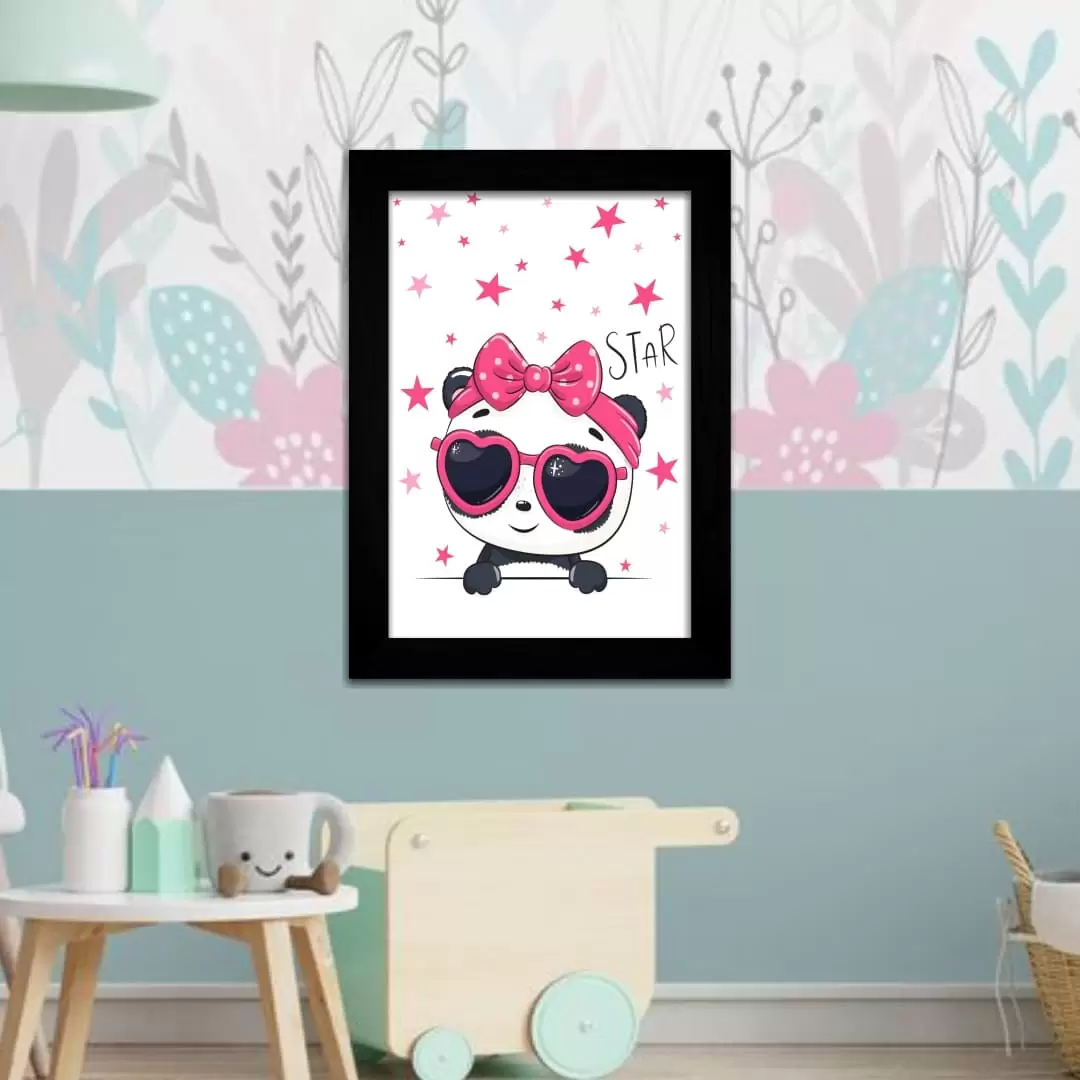 Quadro Decorativo Panda Coração - Imagem 2