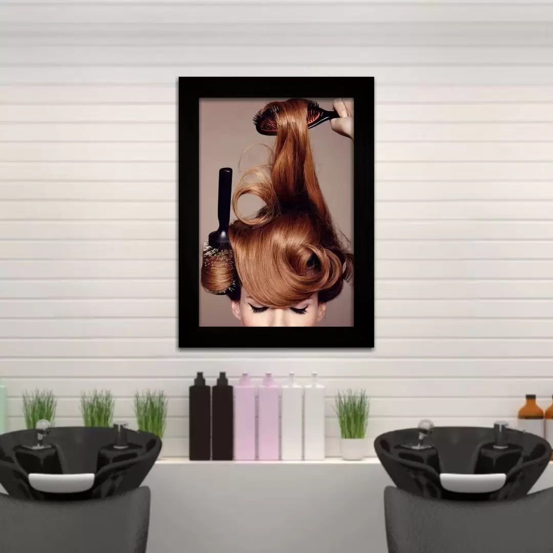 Quadro Decorativo Moda - Escova - Moldura Preta -