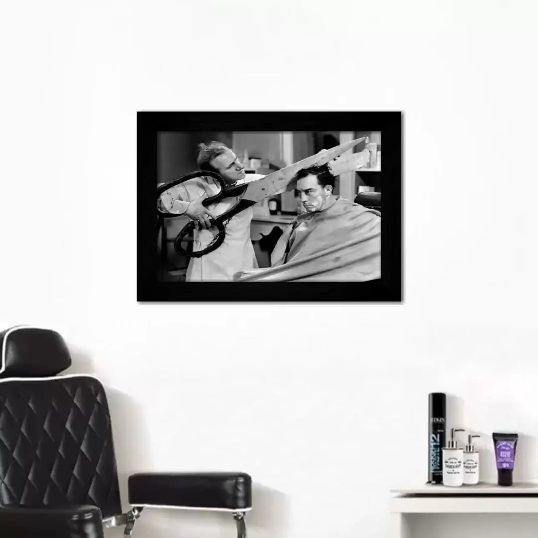 Quadro Decorativo Babeiro Tesoureiro - Moldura Preta - Quadro Decorativo Babeiro Tesoureiro - Moldura Preta -