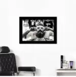 Quadro Decorativo BarberShop - Barbeiro - Moldura Preta -