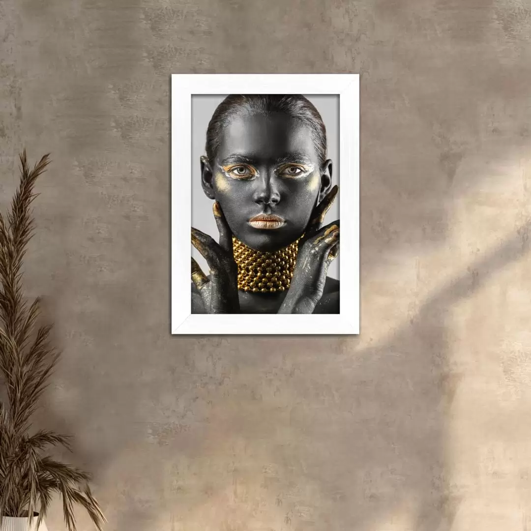 Quadro Decorativo Negra Colares-de-Ouro - Imagem 2