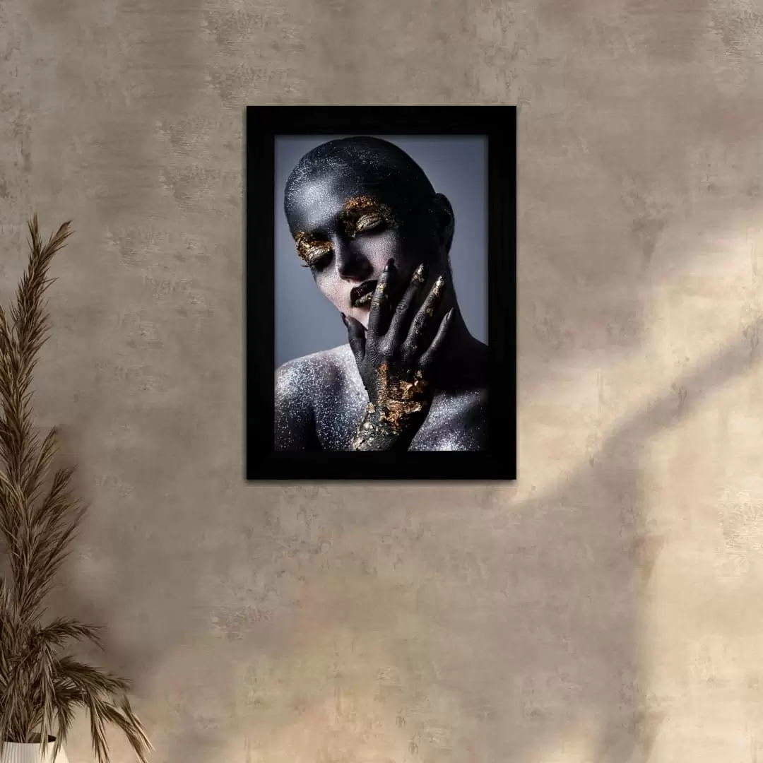 Quadro Decorativo Modelos - Vitiligo - Moldura Preta - Quadro Decorativo Modelos - Vitiligo - Moldura Preta - Quadro Decorativo Modelos - Vitiligo - Moldura Preta -