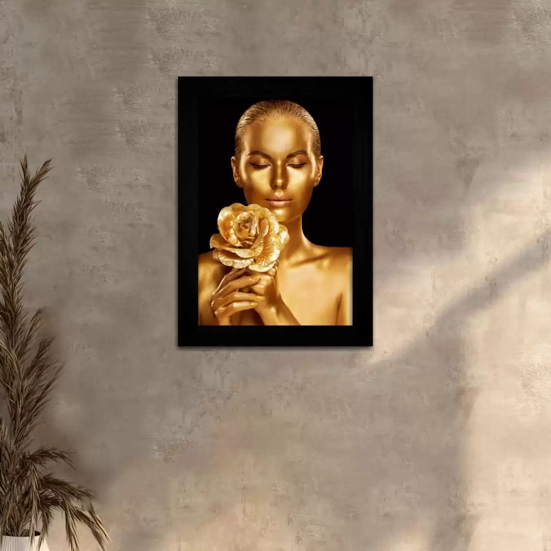 Quadro Decorativo Modelos - Afro6 - Moldura Preta -