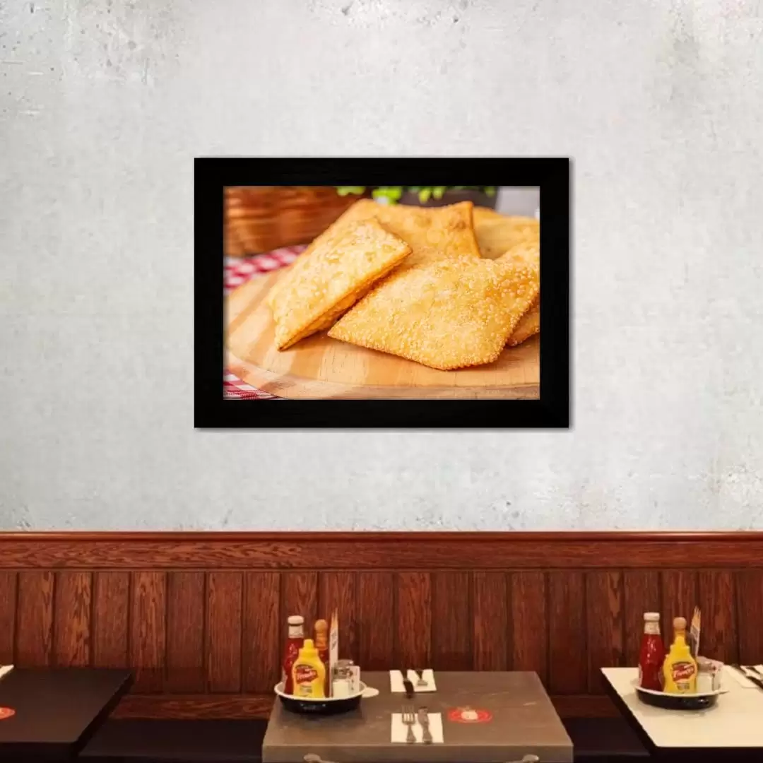 Quadro Decorativo Pastéis de Feira - Moldura Preta -