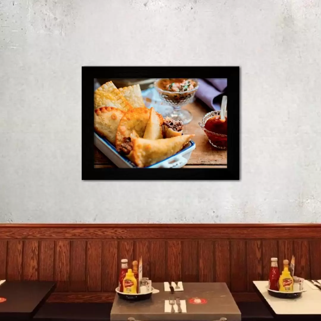Quadro Decorativo Alimentos - Pasteis2 - Moldura Preta - Quadro Decorativo Alimentos - Pasteis2 - Moldura Preta -