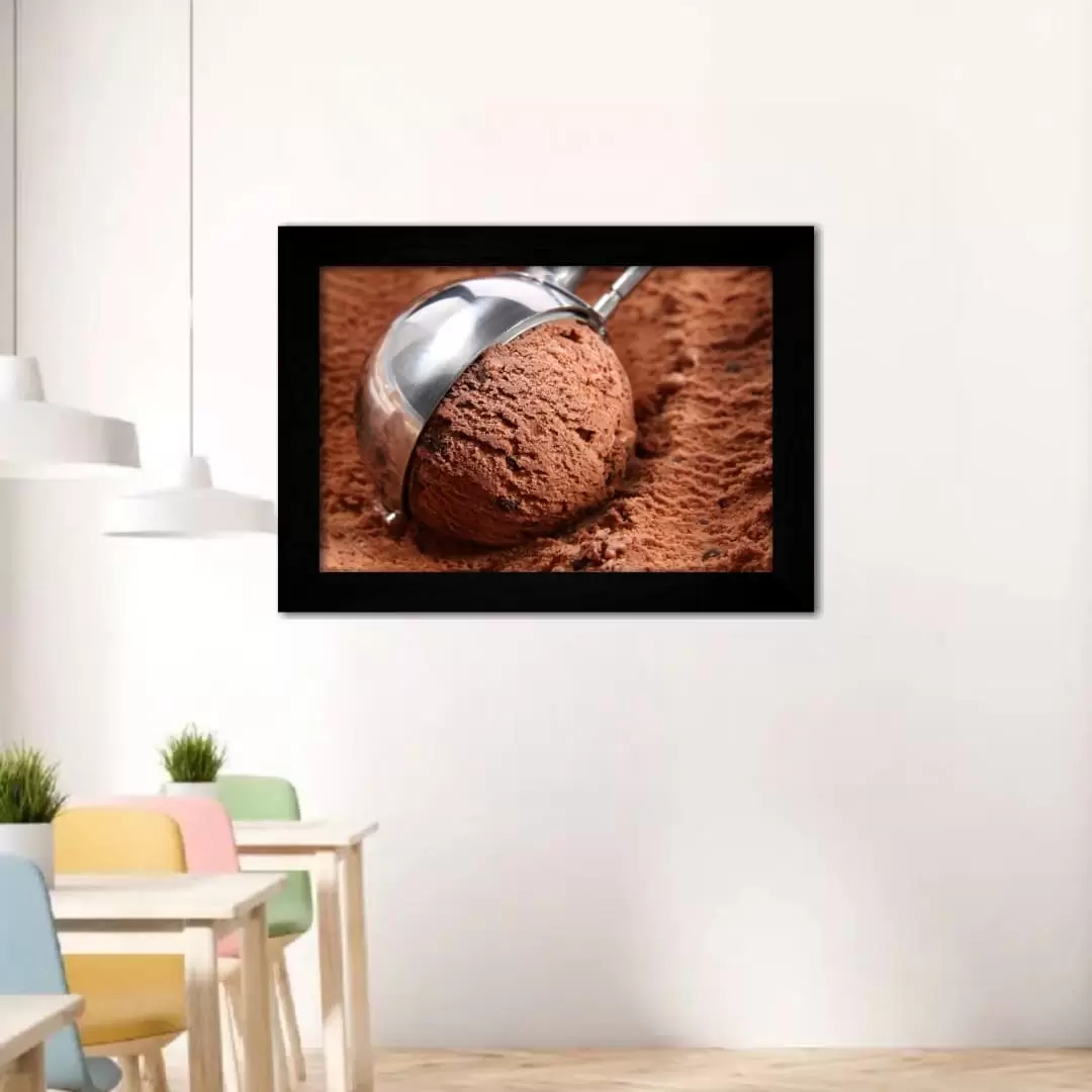 Quadro Decorativo Bola de Chocolate - Moldura Preta -