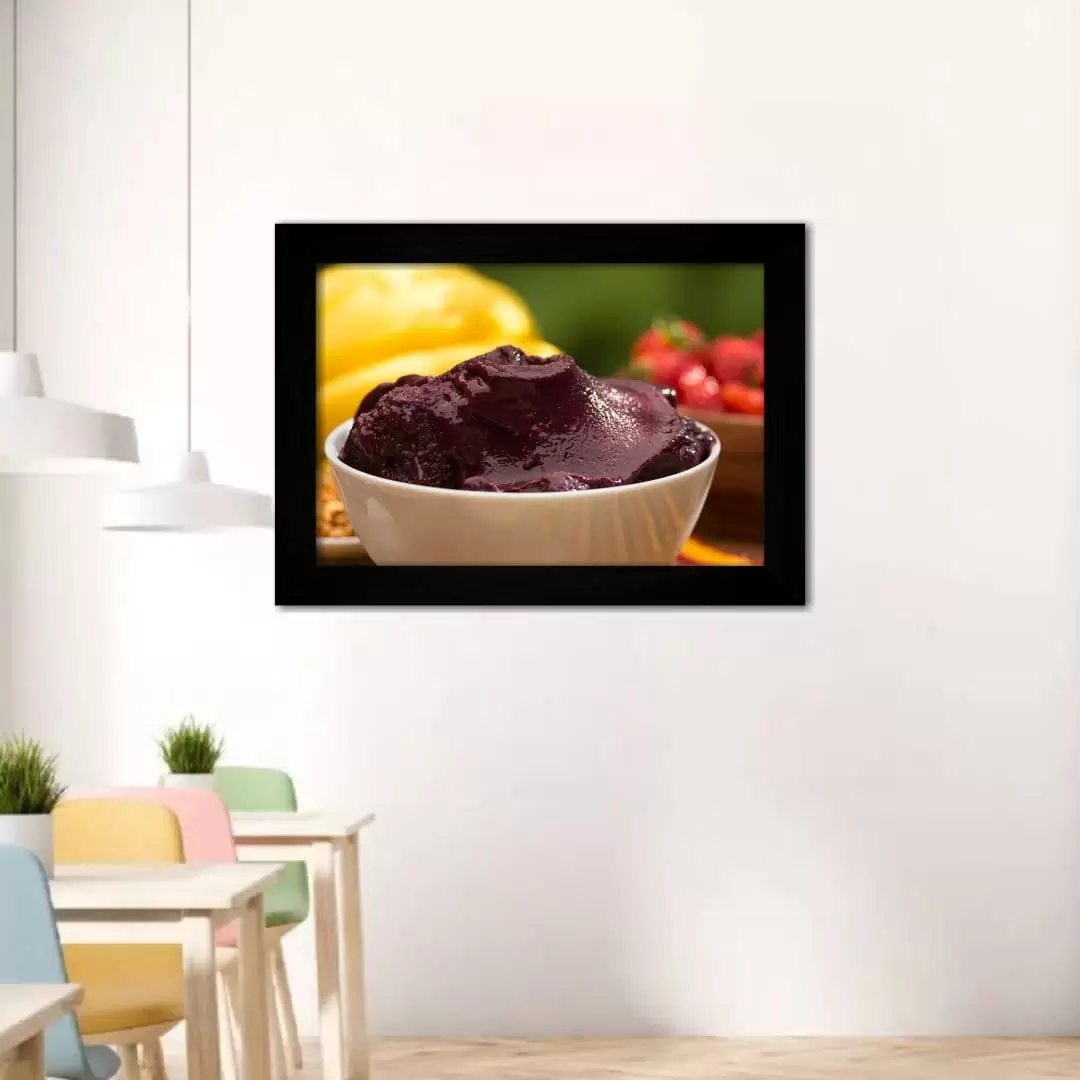 Quadro Decorativo Tigela de Açaí - Moldura Preta -