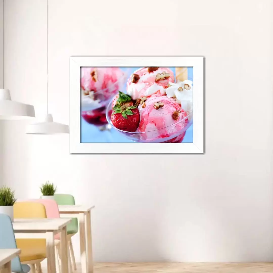 Quadro Decorativo Sorvetes de Morango - Imagem 2