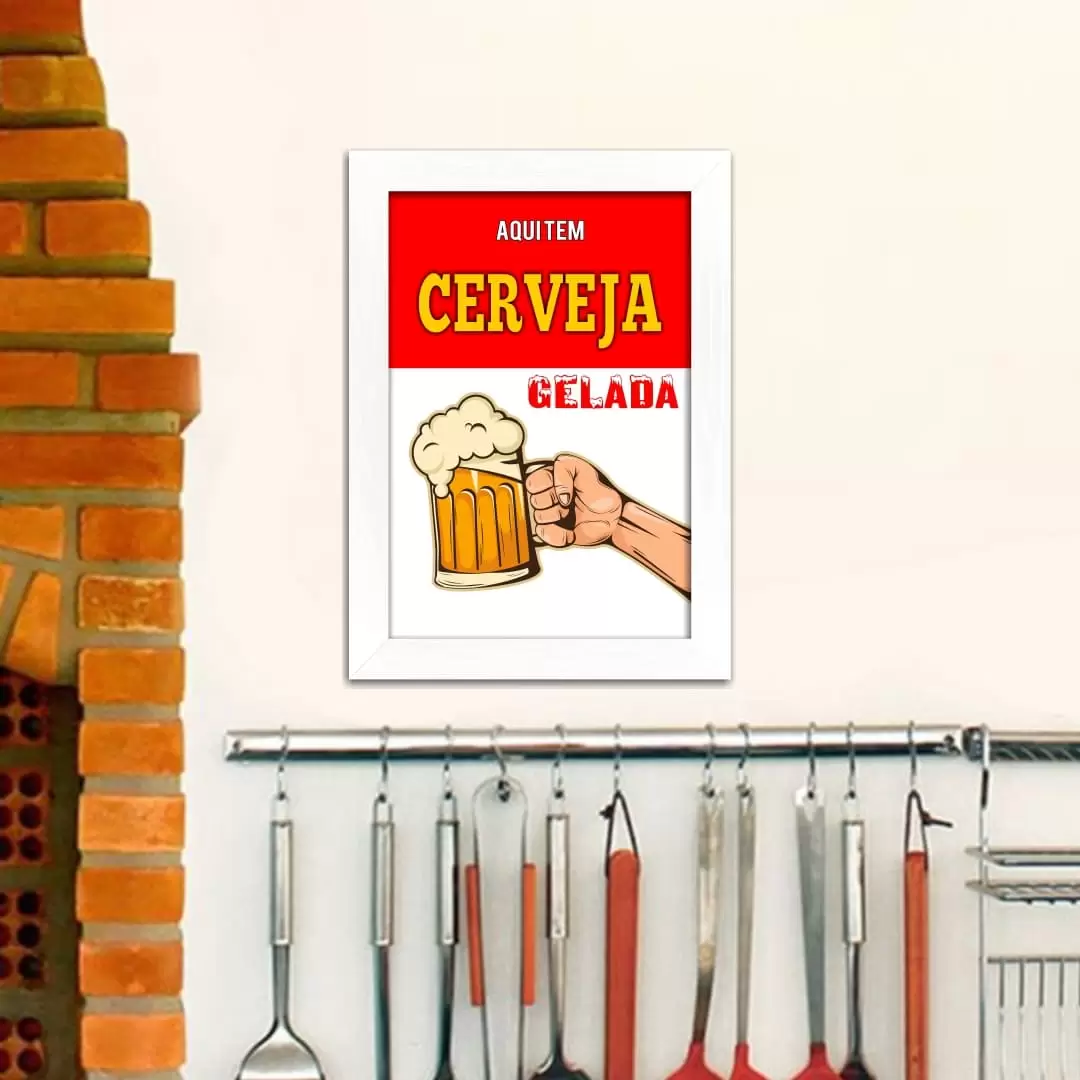 Quadro Decorativo Frase - Aqui tem - Imagem 2