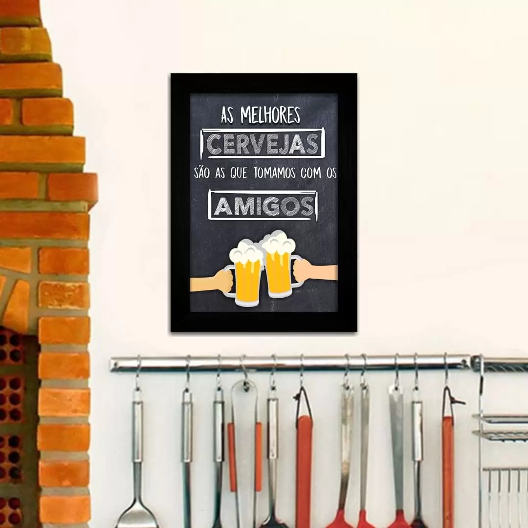 Quadro Decorativo Frase - As melhores - Moldura Preta