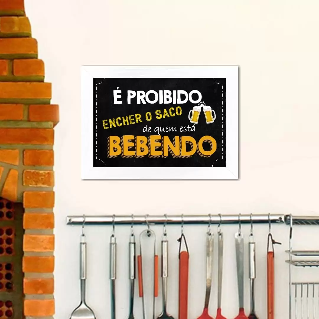 Quadro Decorativo Frase - É Proibido... - Imagem 2