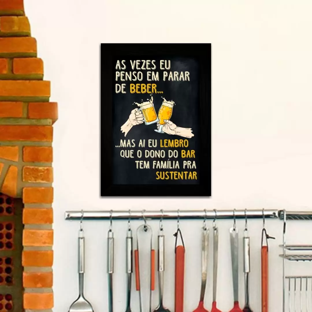 Quadro Decorativo Frase - As vezes - Moldura Preta Quadro Decorativo Frase - As vezes - Moldura Preta