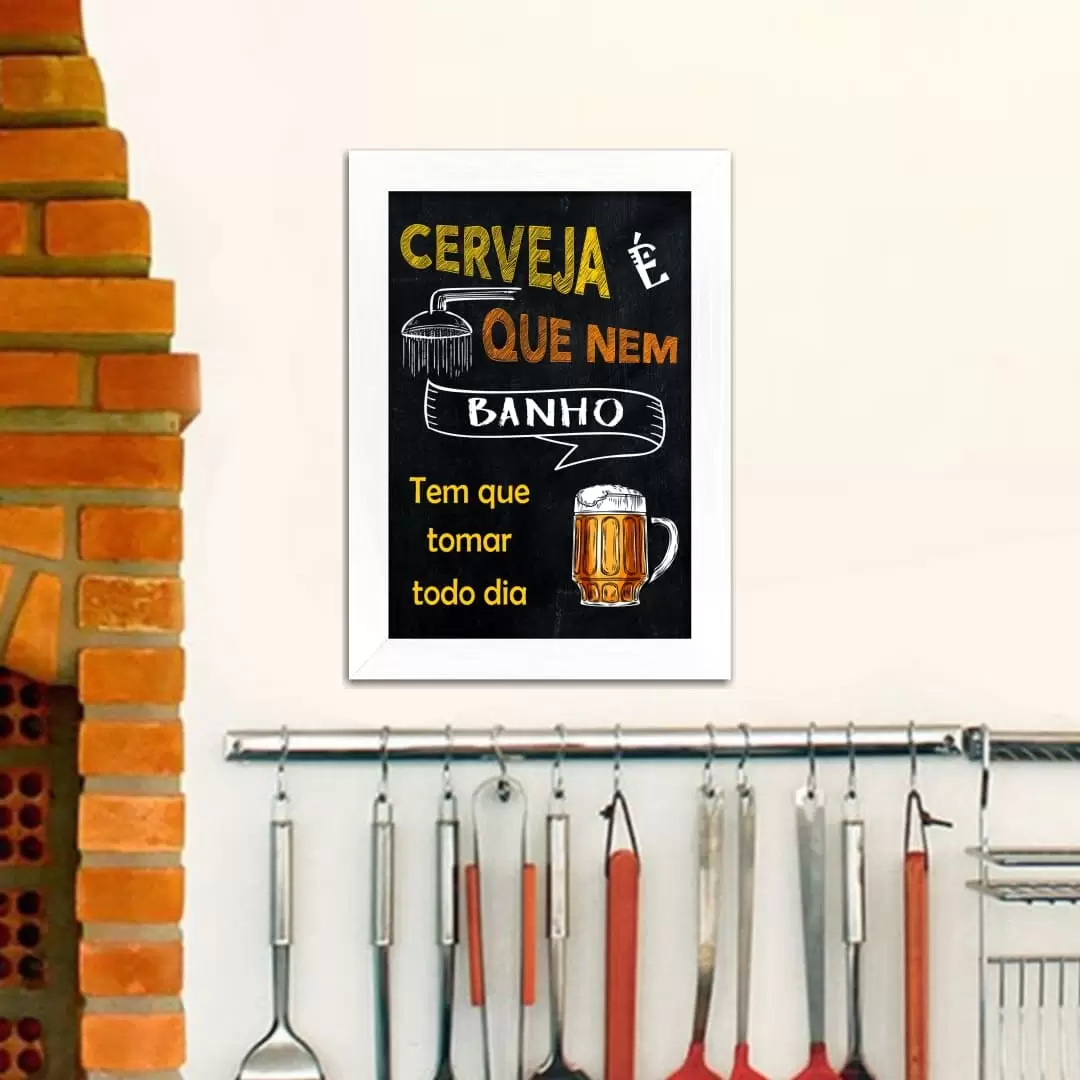 Quadro Decorativo Frase - Cerveja é - Imagem 2