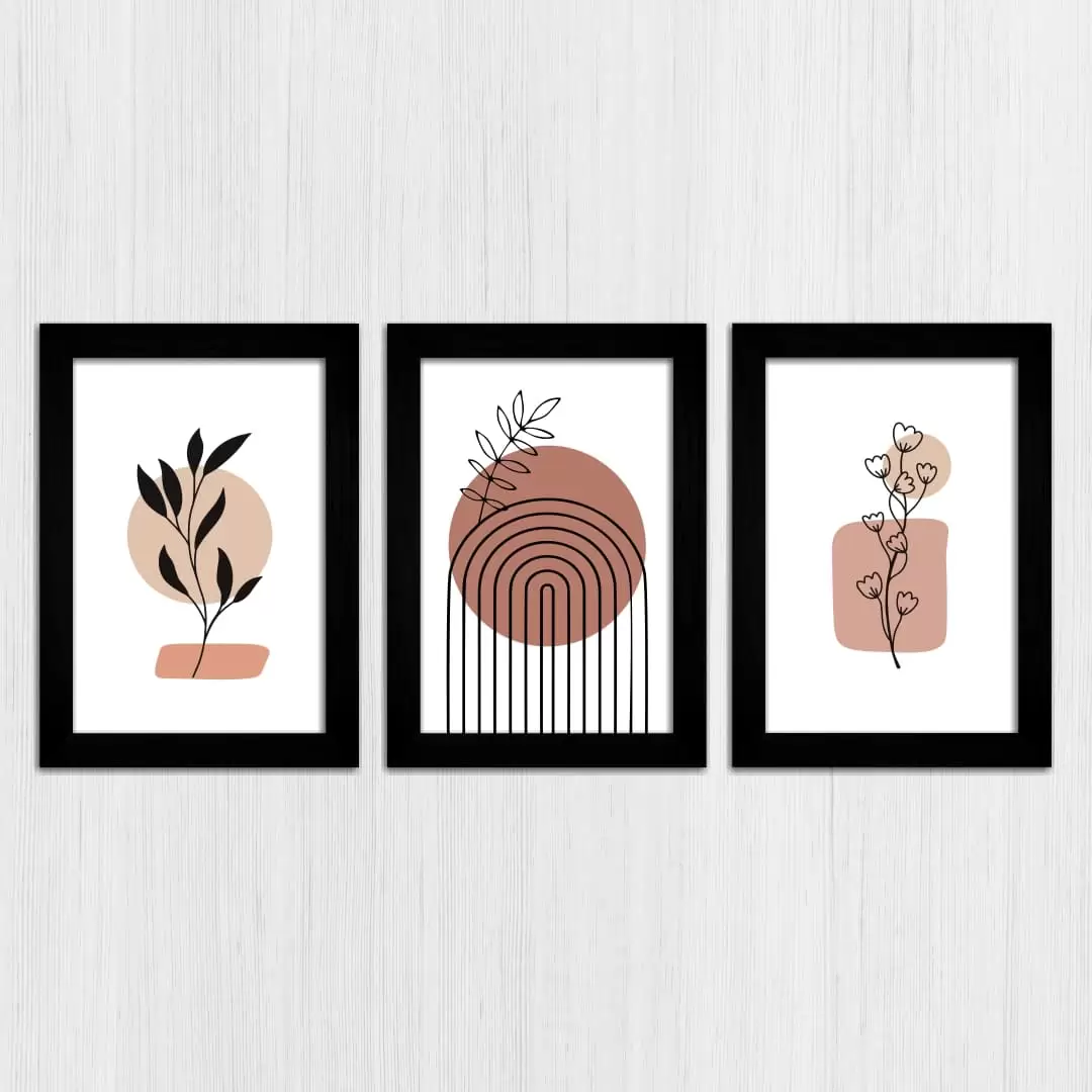 Kit-3 Quadros Abstrato Boho-Chic - Imagem 3