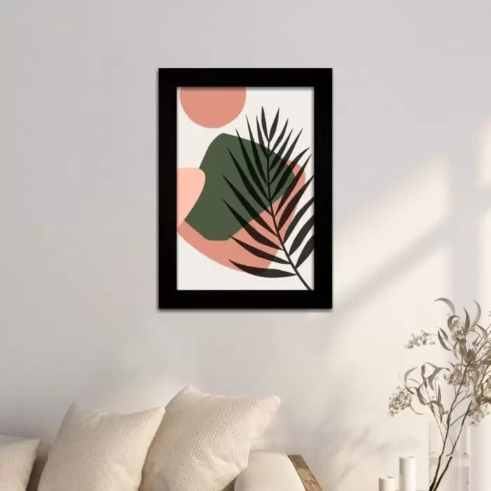 Quadro Decorativo BohoChic - Planta - Moldura Preta -