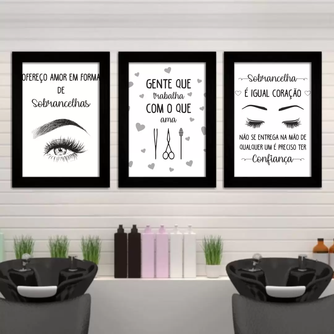 0187 Kit-3-Quadros-Frase-Salão-de-Beleza