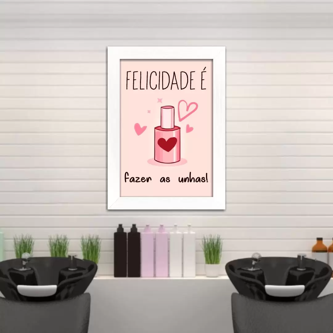 Quadro Decorativo Frase - FazerUnhas! - Imagem 2