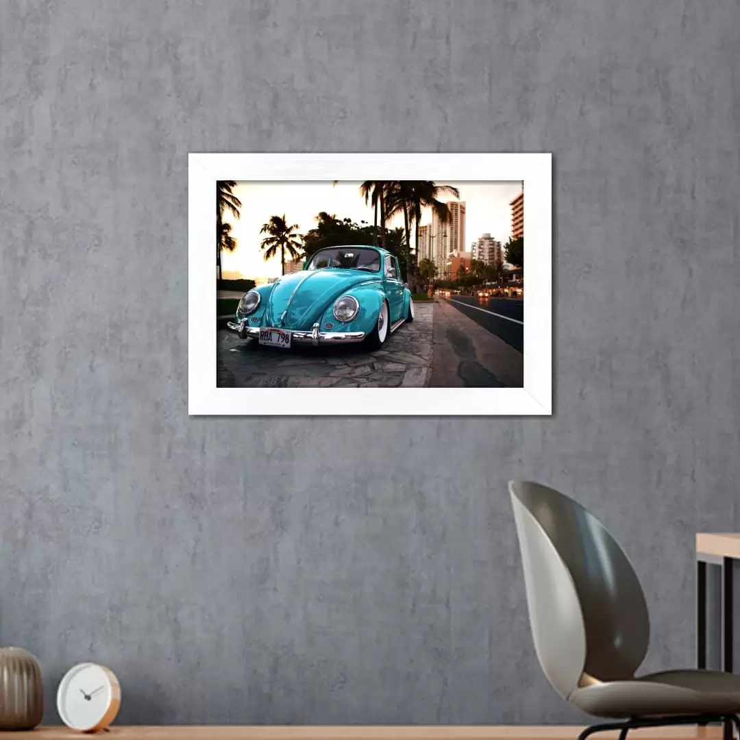 Quadro Decorativo Fusca Azul - Imagem 2