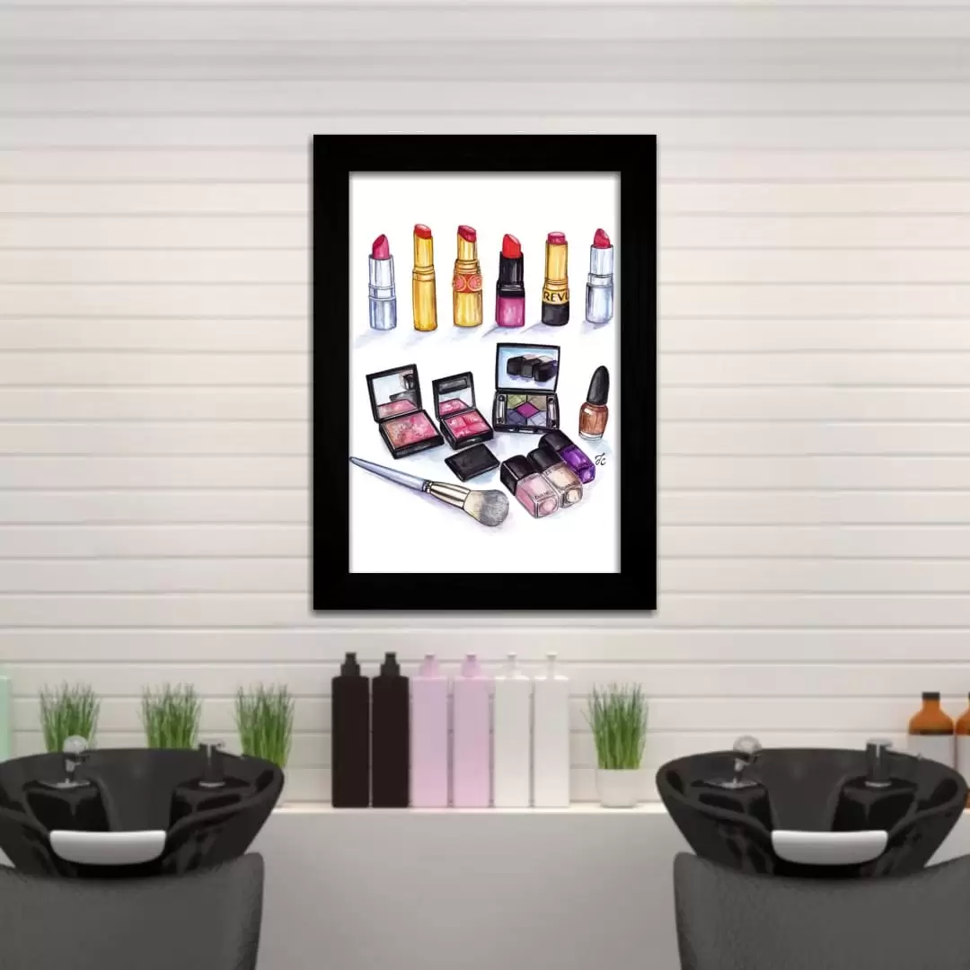 Quadro Decorativo Moda - Esmaltes6 - Moldura Preta - Quadro Decorativo Moda - Esmaltes6 - Moldura Preta -