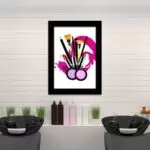 Quadro Decorativo Moda - Makeups - Moldura Preta -
