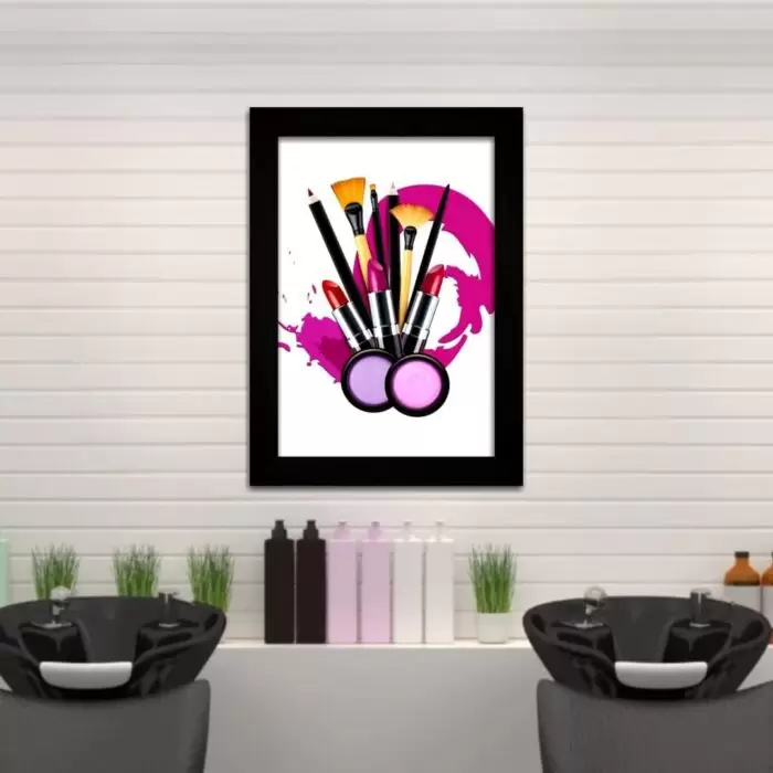 Quadro Decorativo Moda - Makeups - Moldura Preta -