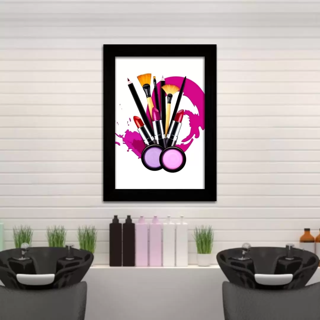 Quadro Decorativo Moda - Makeups - Moldura Preta -