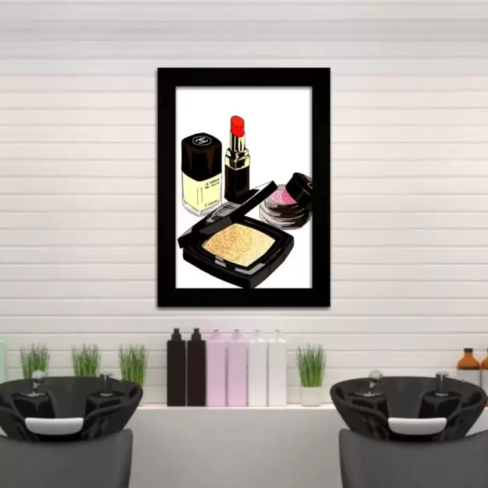 Quadro Decorativo Makeups - Moldura Preta -