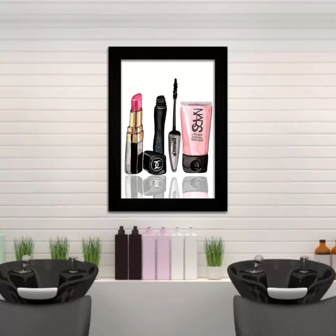 Quadro Decorativo Moda - Makeup - Moldura Preta -