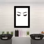 Quadro Decorativo Esboço Sobrancelha - Moldura Preta -