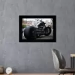 Quadro Decorativo Harley Blackout - Moldura Preta -