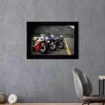 Quadro Decorativo Motos de Luxo - Moldura Preta -