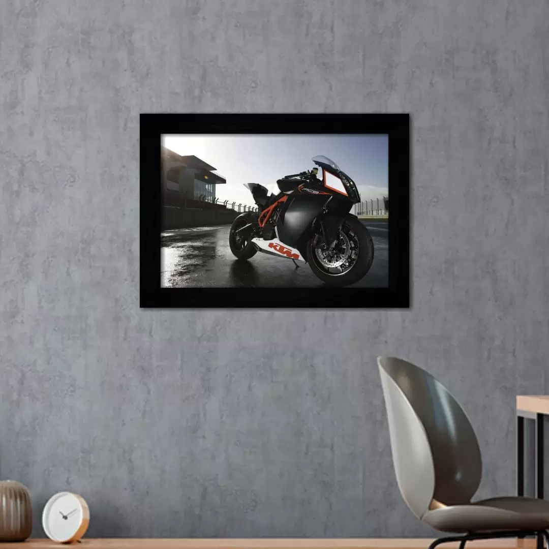 Quadro Decorativo Moto de Luxo - Moldura Preta -