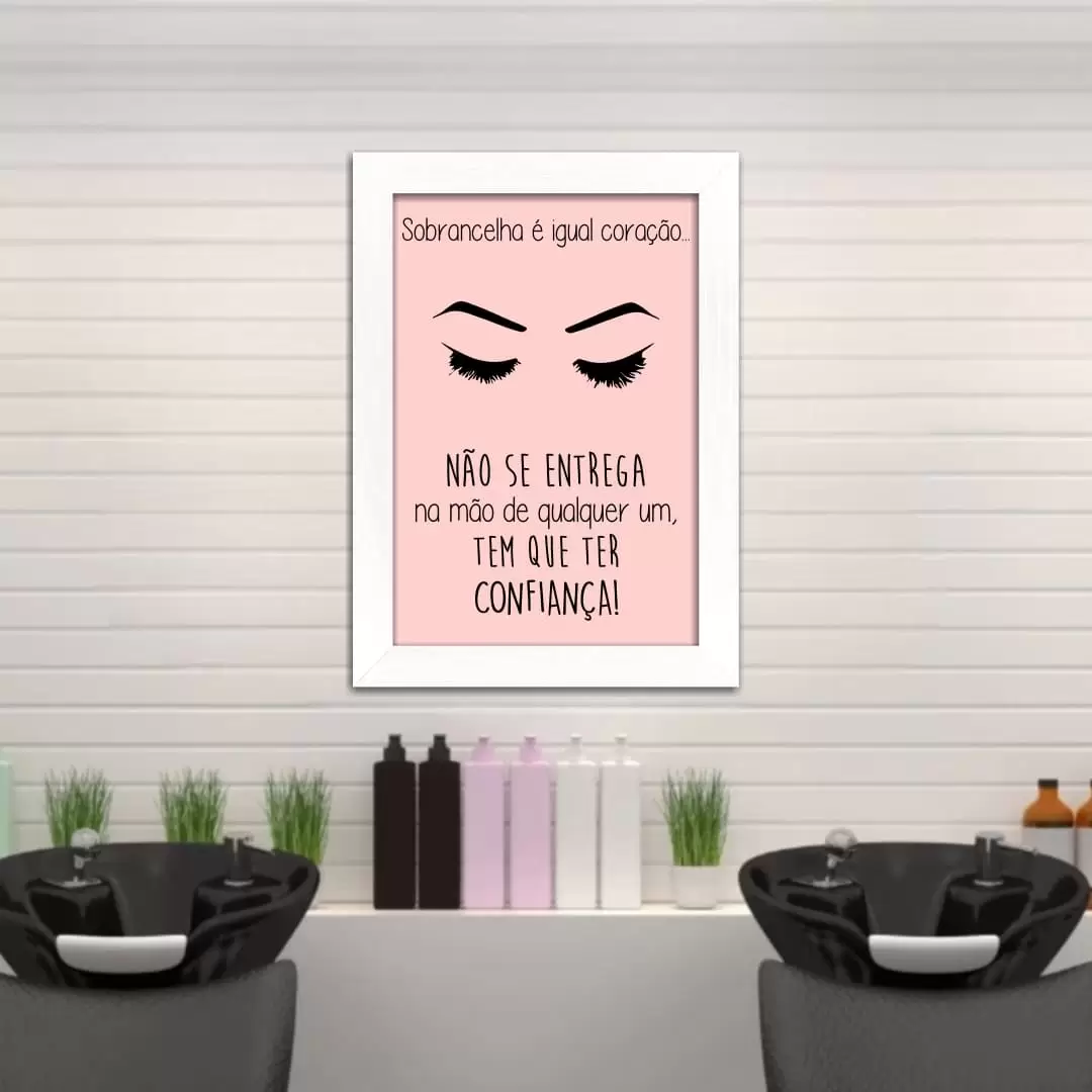 Quadro Decorativo Frase - Sobrancelhas - Imagem 2