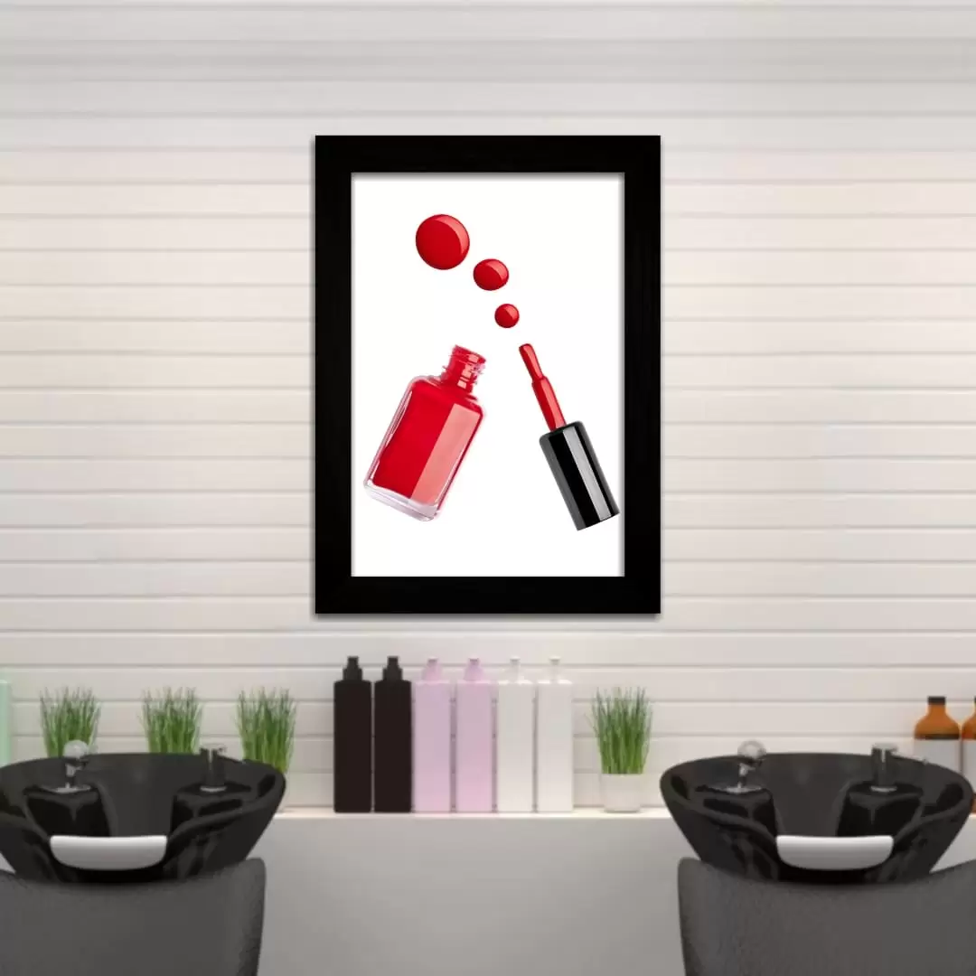 Quadro Decorativo Pingos de Esmalte - Moldura Preta - Quadro Decorativo Pingos de Esmalte - Moldura Preta -
