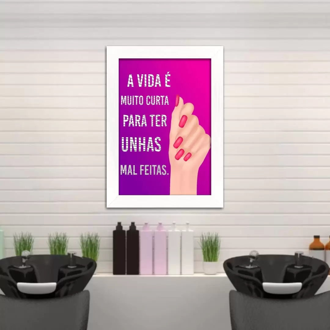 Quadro Decorativo Frase - Unhas... - Imagem 2