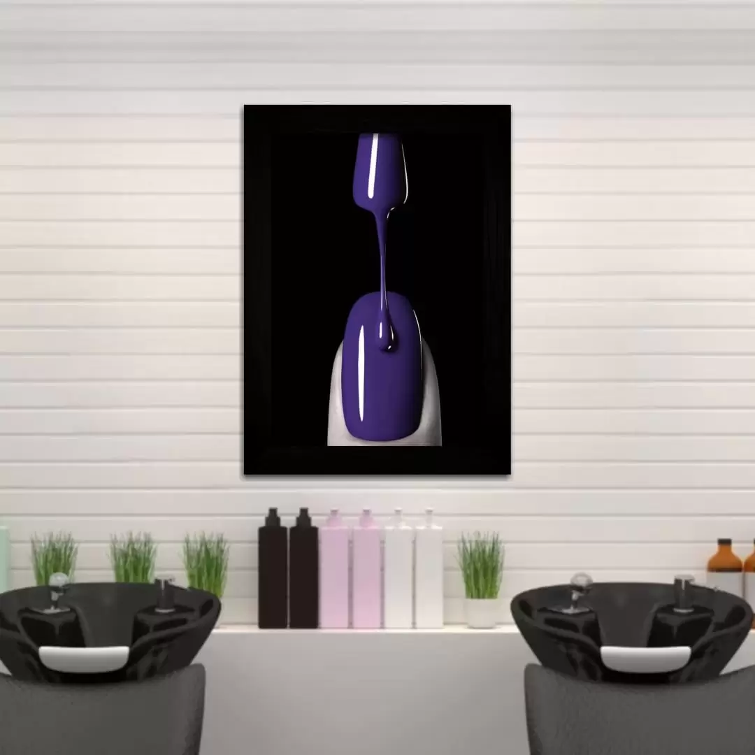 Quadro Decorativo Moda - Esmalte - Moldura Preta - Quadro Decorativo Moda - Esmalte - Moldura Preta -