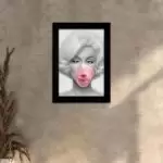 Quadro Decorativo Marilyn-Monroe Chiclete - Moldura Preta -