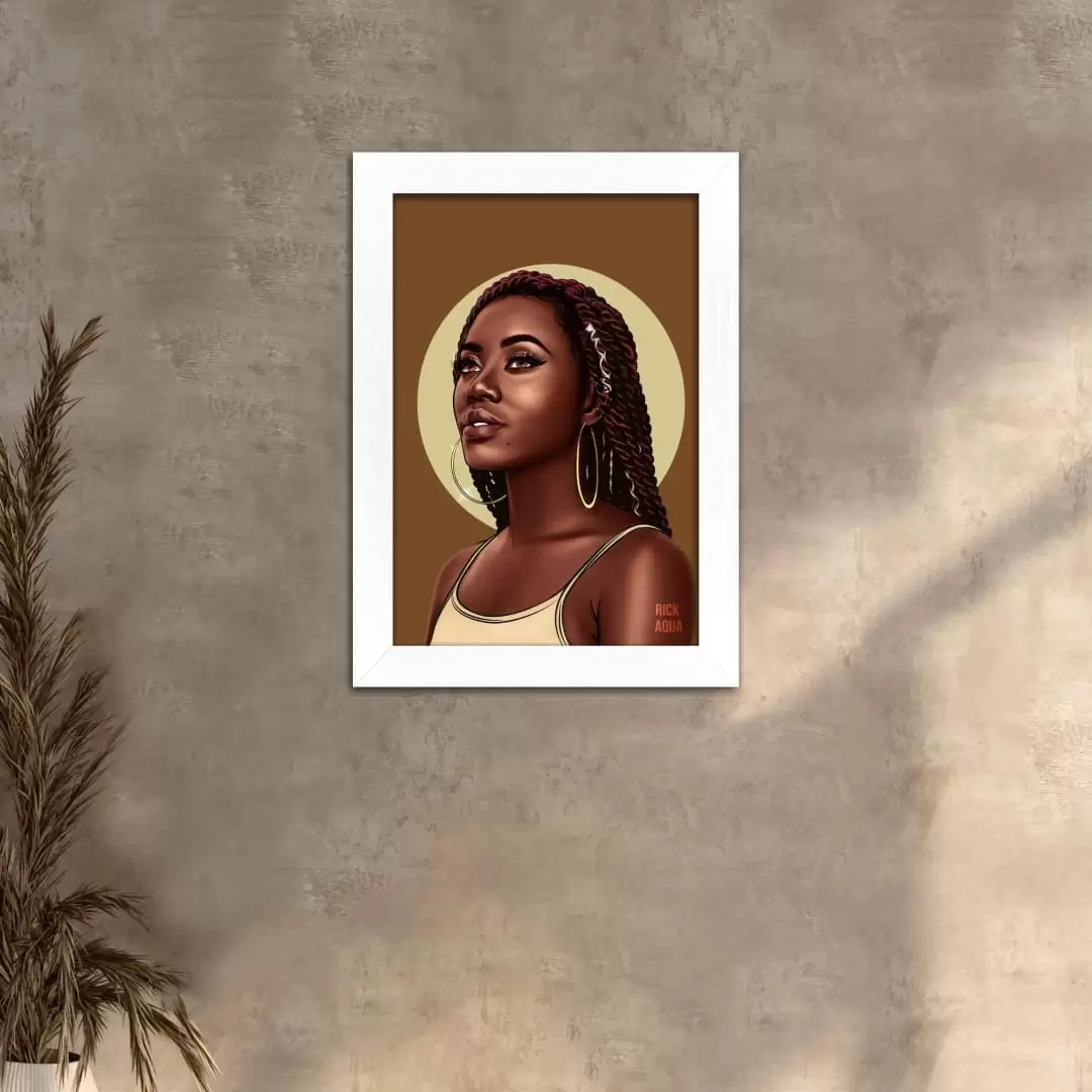 Quadro Decorativo Mulher Negra-Modelo - Imagem 2