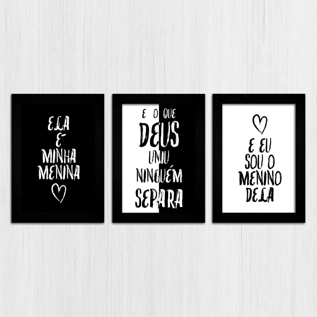 Kit 3 Quadros Ela-é-minha-Menina - Imagem 3
