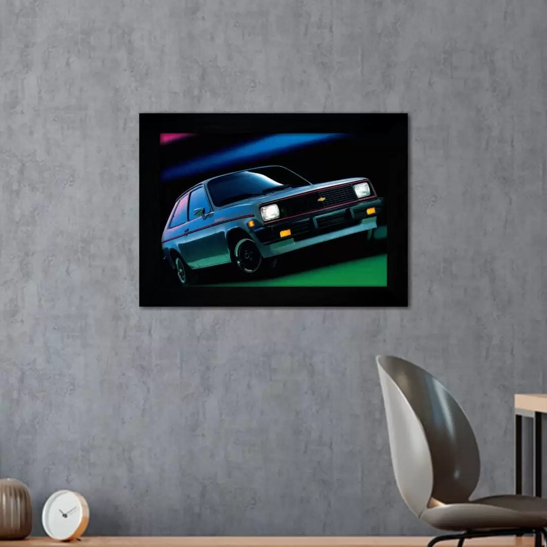 Quadro Decorativo Carro Automóvel - Moldura Preta -