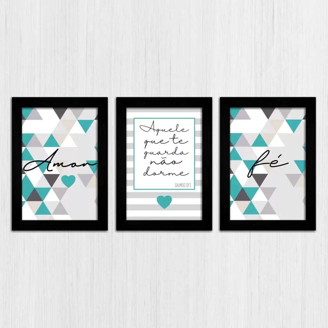 Kit 3 Quadros - Amor-Fé... - Imagem 3