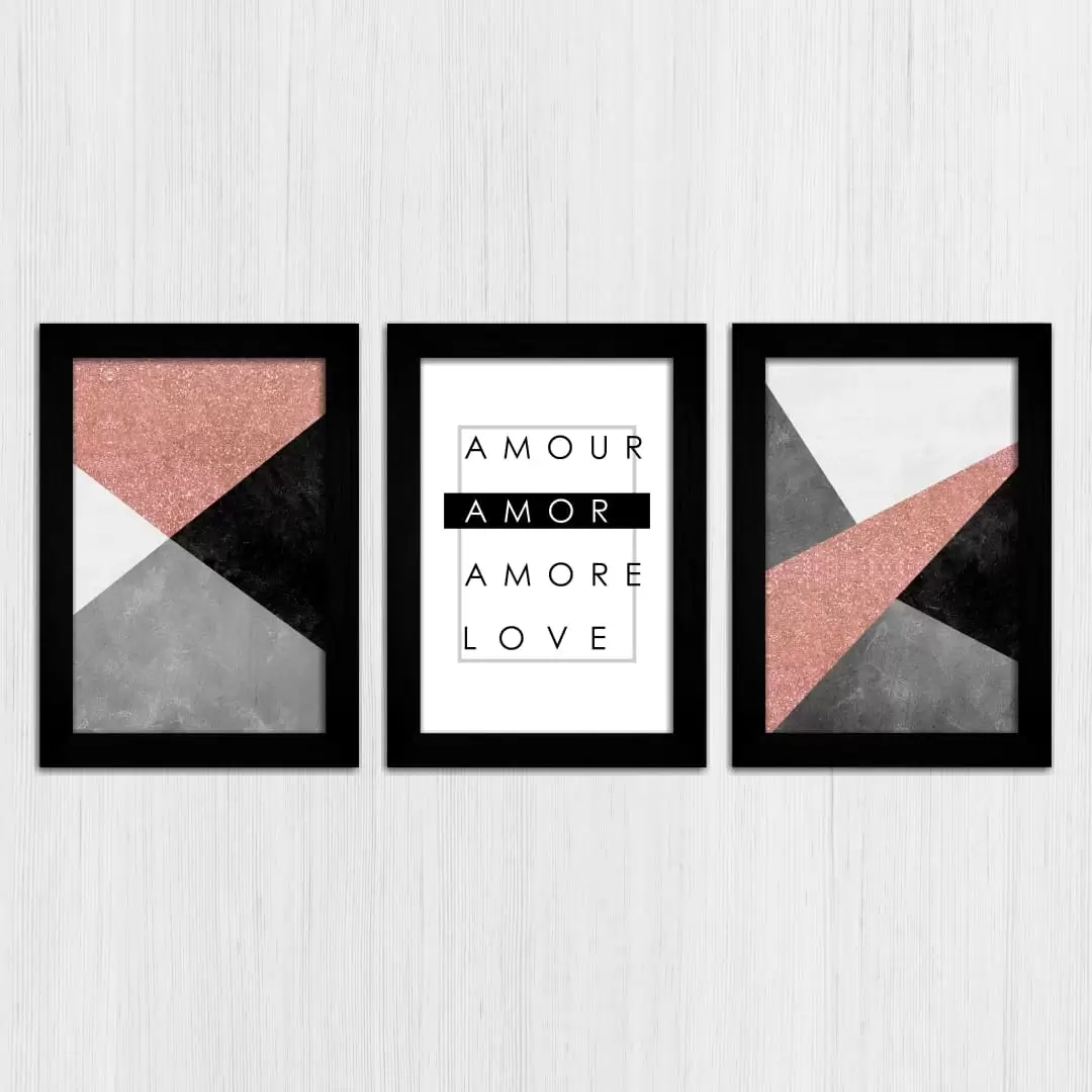 Kit 3 Quadros Amor-Love - Imagem 3