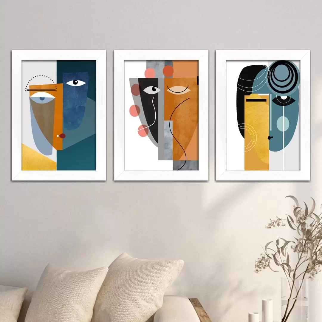 Kit 3 Quadros Mascaras-Abstrato - Imagem 2