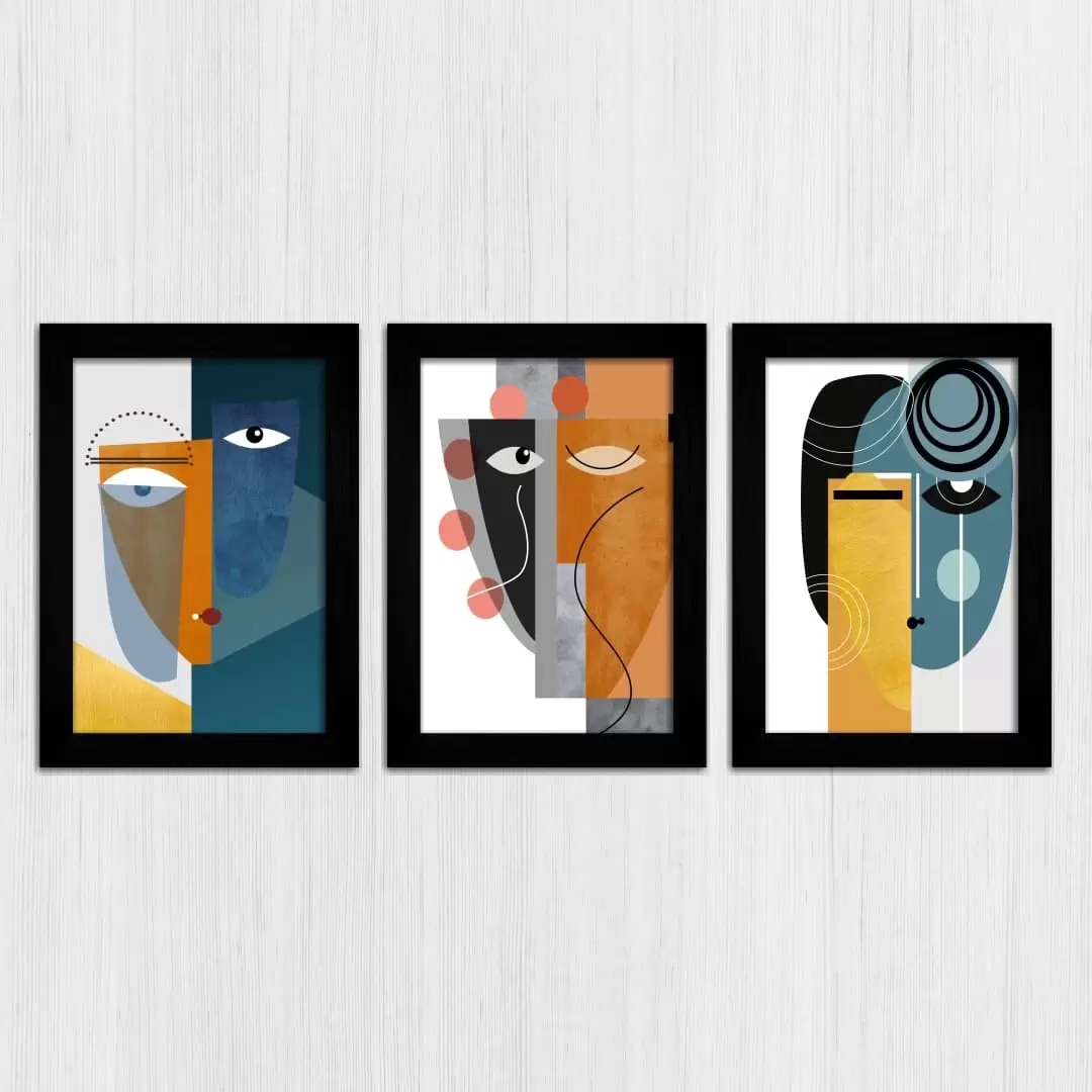 Kit 3 Quadros Mascaras-Abstrato - Imagem 3