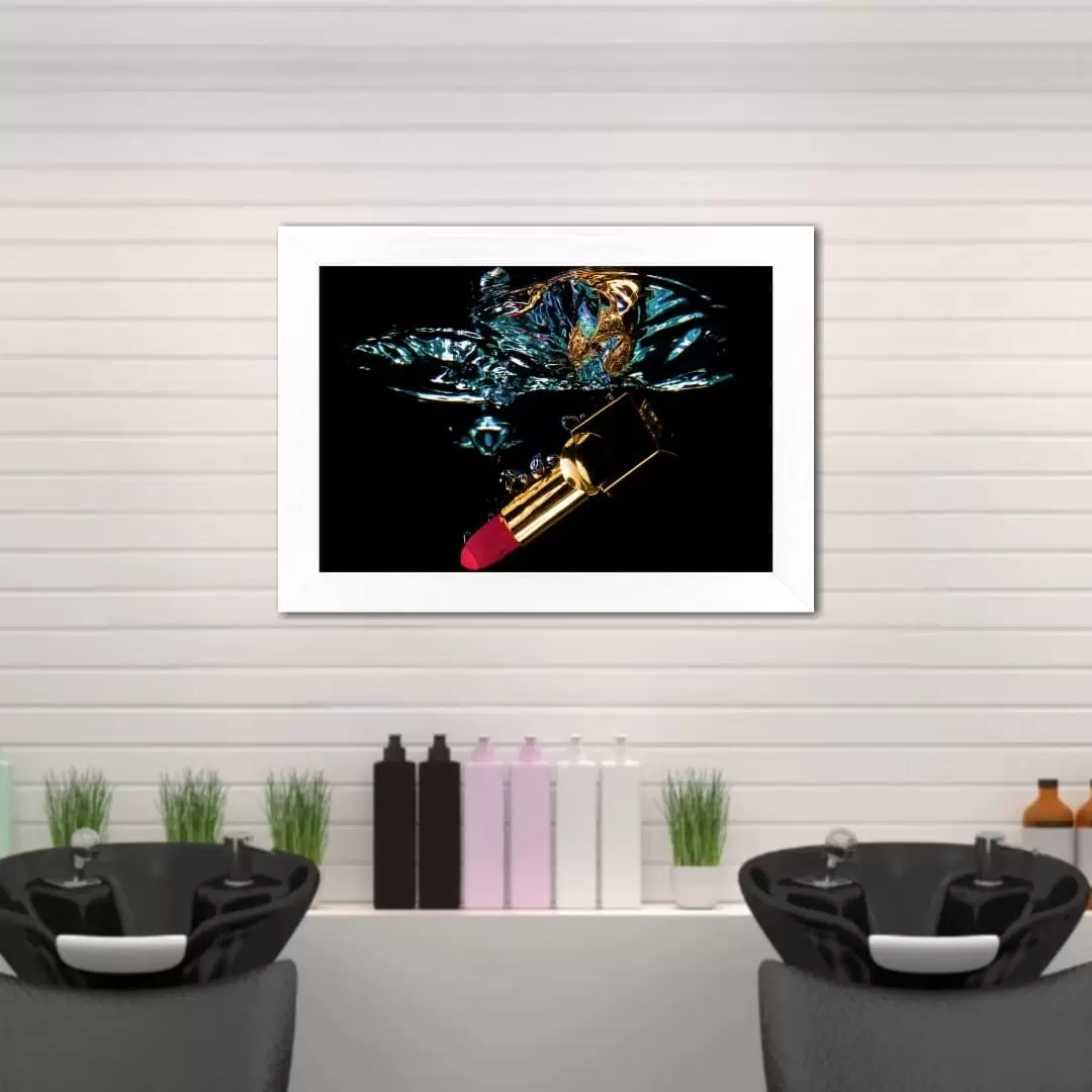 Quadro Decorativo Batom Rosa - Imagem 2