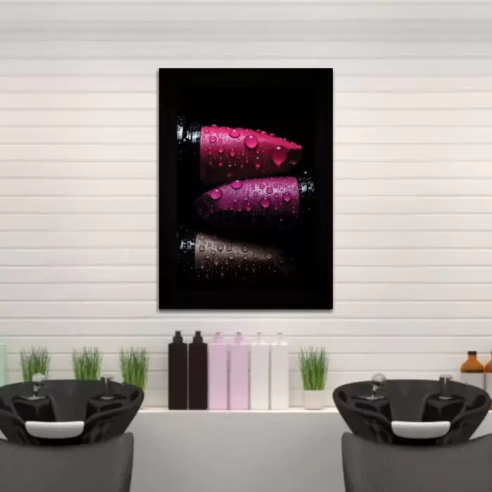 Quadro Decorativo Batons - Moldura Preta -